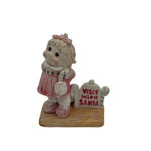 Vintage 1994 Kristin Santa Visit Figurine Resin Collectible
